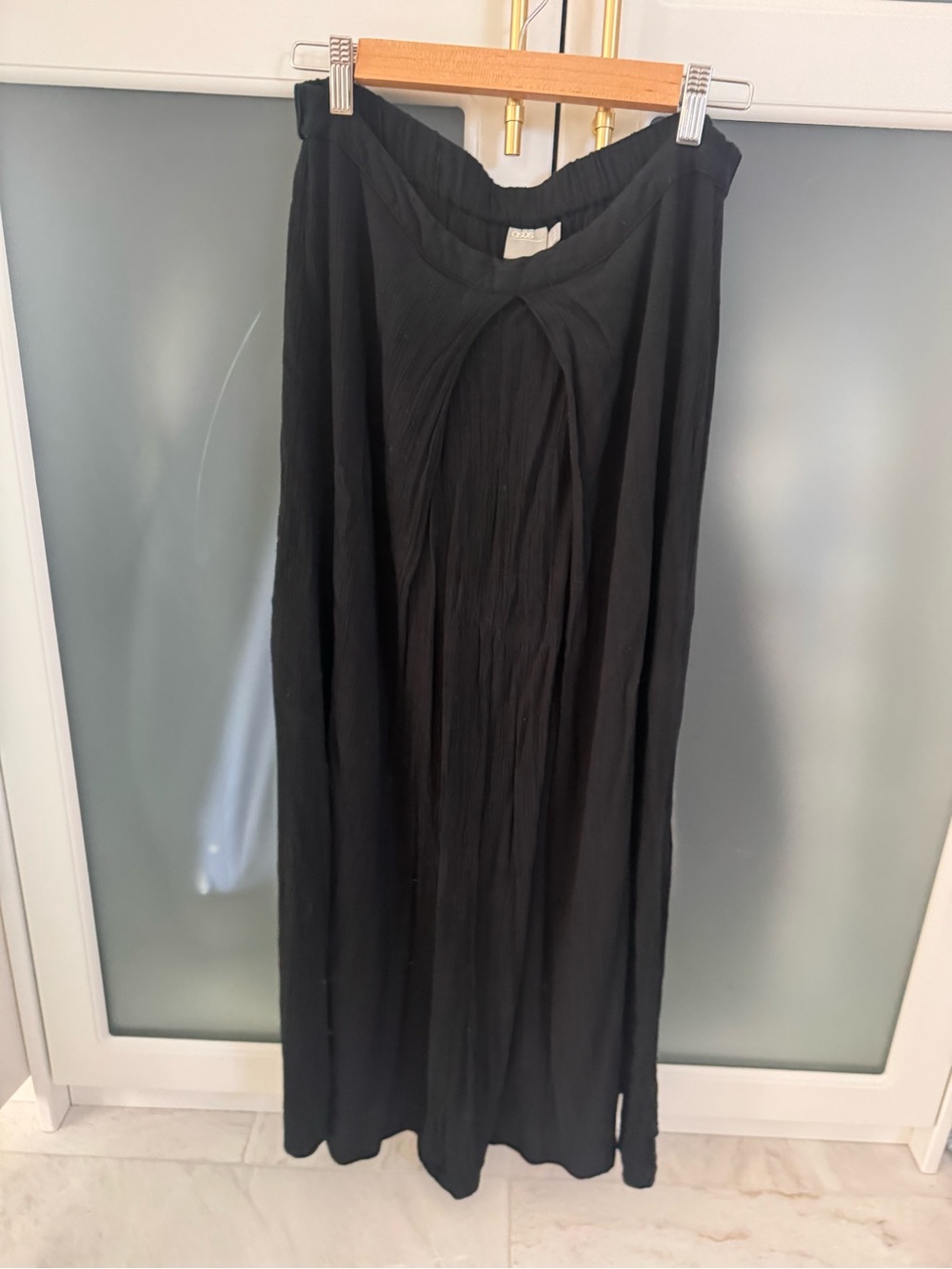 Black Maxi Skirt with Front Stitch Detail - ASOS